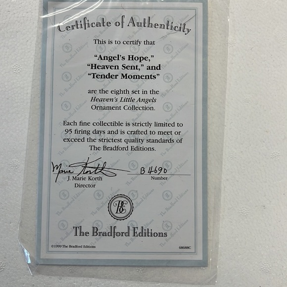 Bradford Editions Heavens little Angels 8th Set COA - Picture 2 of 3